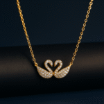 Dual Dove Heart Pendant – Romantic Gift for Her
