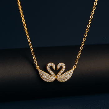 Dual Dove Heart Pendant – Romantic Gift for Her