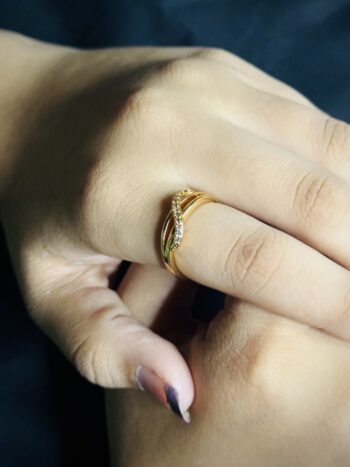 Adjustable rings-Golden embrace & Silver serenity