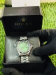 Rolex Silver Oyster Perpetual – Green Dial Stainless Steel Watch