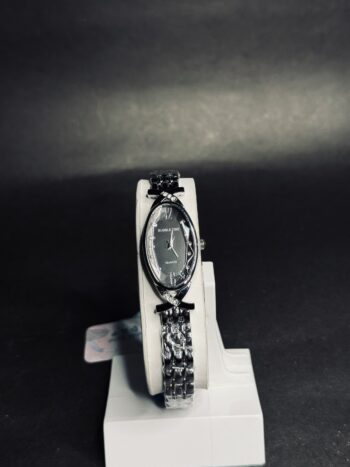 Bubble Time Women’s Oval Dial Watch – Crystal Diamond-Cut Bezel
