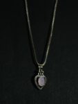 “Heart-Shaped lightest pink Gemstone Pendant Necklace – Sparkling Crystal Silver Chain Jewelry for Women”