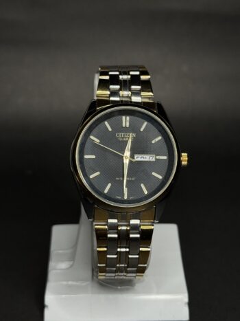 Citizen Men’s Dual-Tone Watch – Gold & Silver Stainless Steel with Date Display