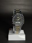 Elegance Classic Men’s Watch – Dual Time Display with Alarm & Quartz Movement