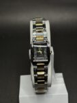 BADUS Women’s Luxury Two-Tone Watch – Black Rectangular Dial