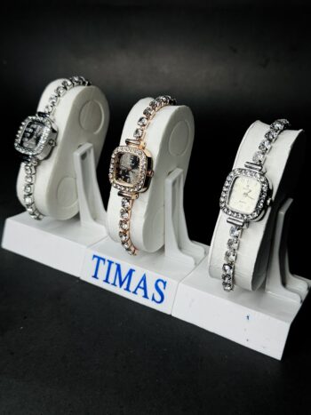 Elegant Bracelet-Style Ladies Watch with Square Dial