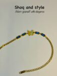 “Gold Butterfly Bracelet with Blue Stones – Shoq and Style”